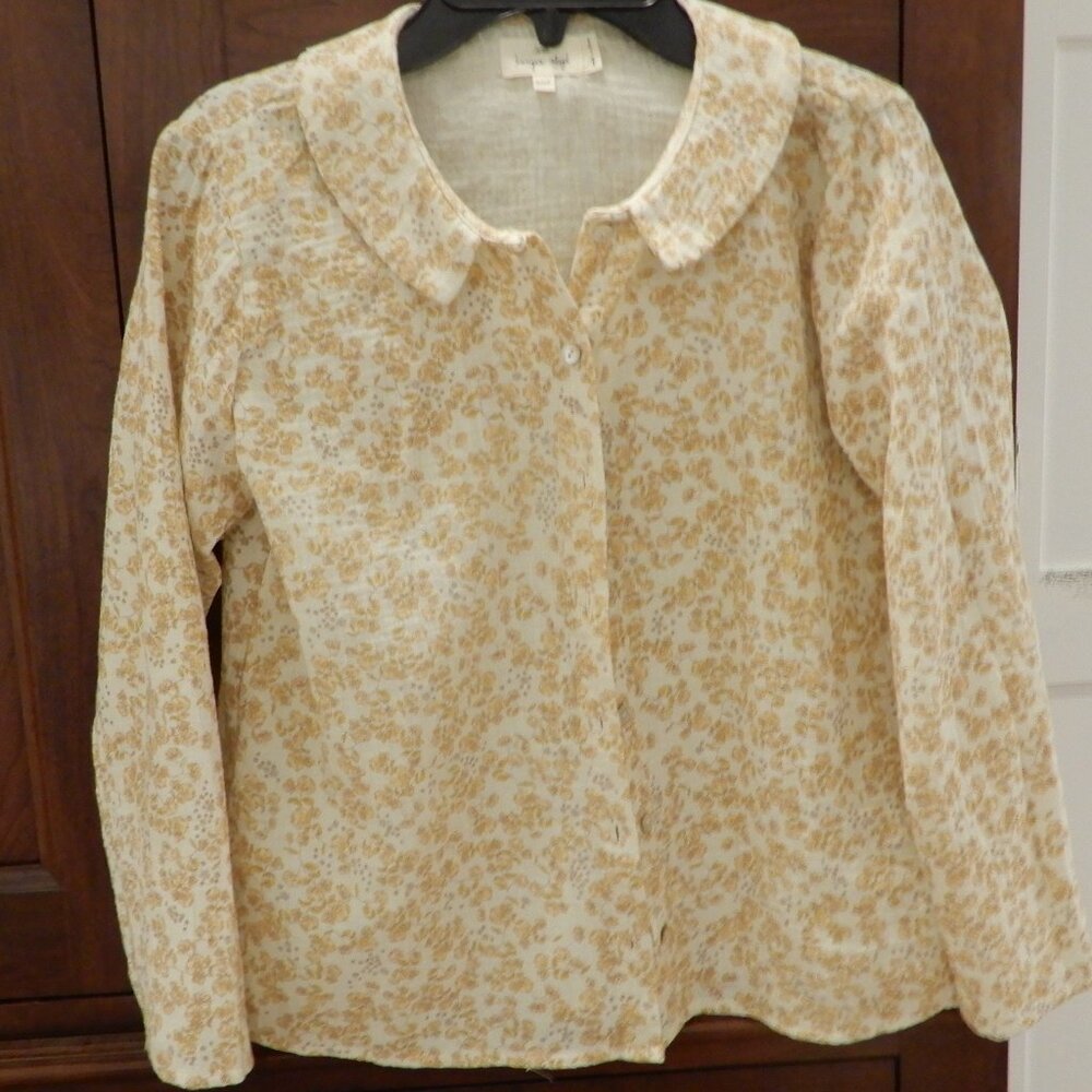 Konges New Girl's Organic Cotton Button Up Blouse